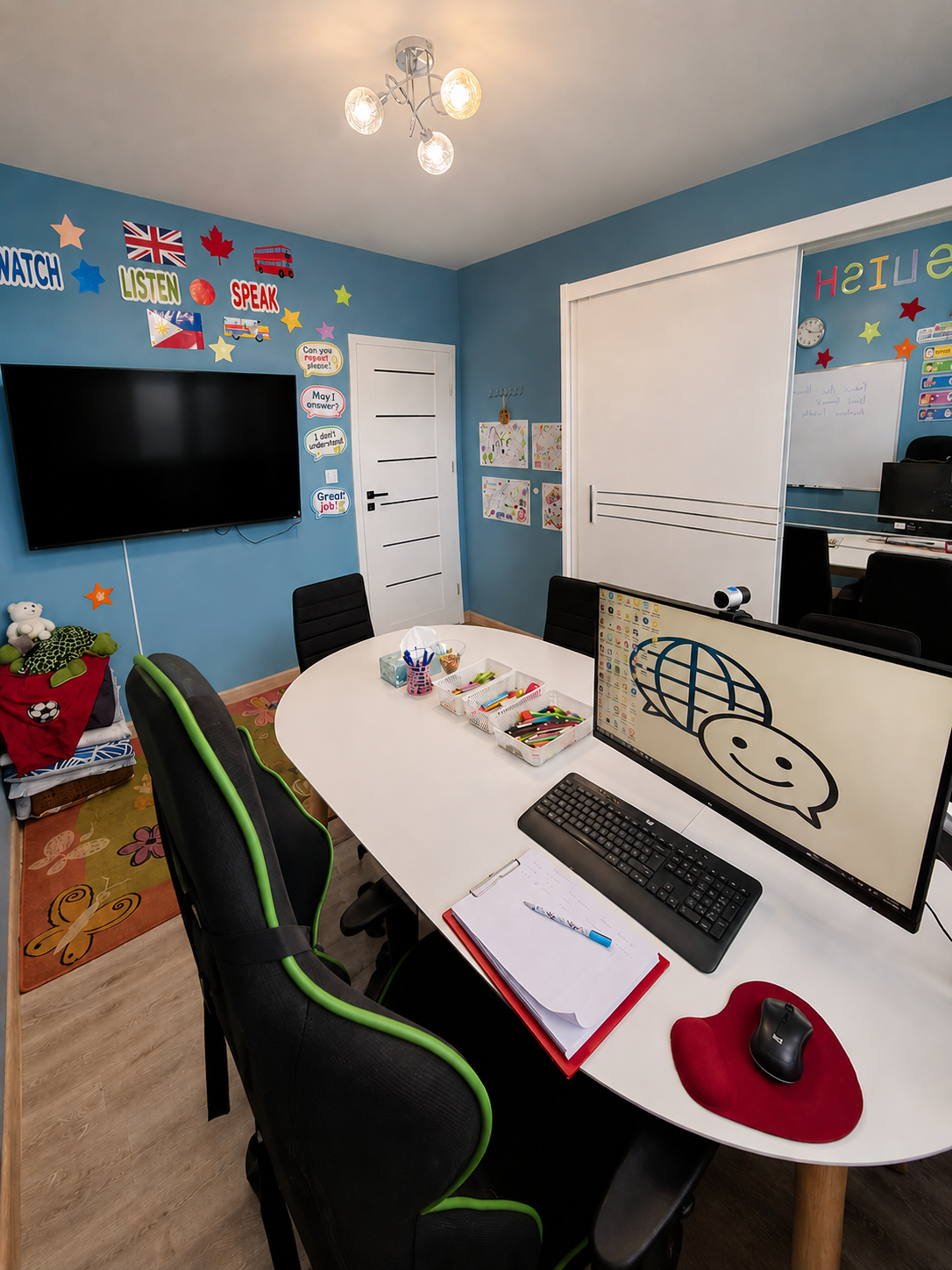 Przyjazna sala do nauki angielskiego w Speakable
